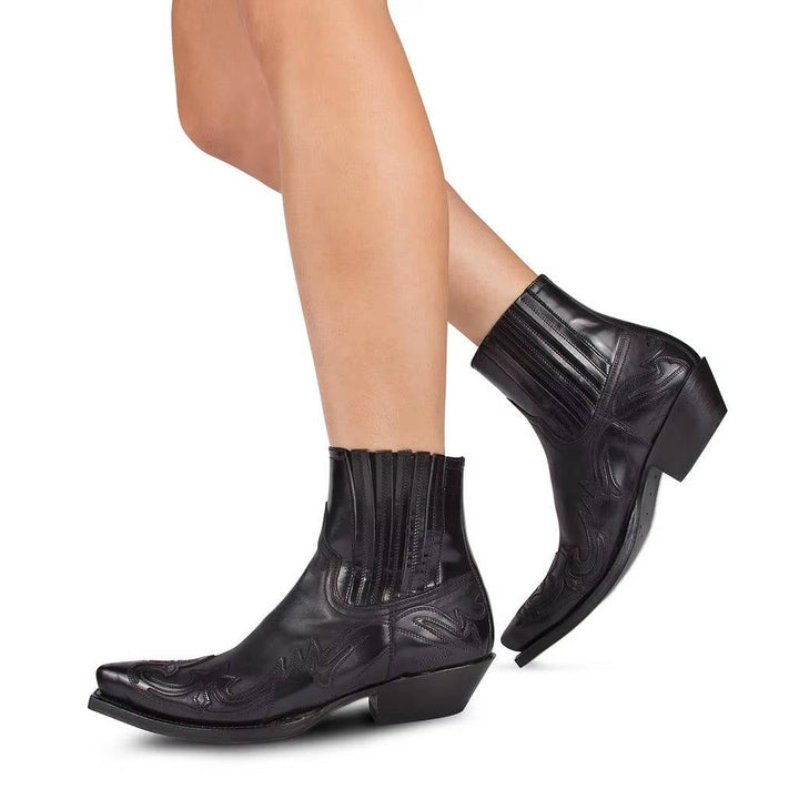 Women's Western Ankle Boots, pointed toe - photo 2