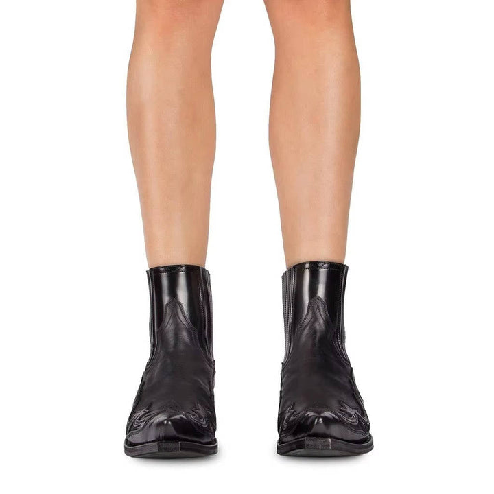 Women's Western Ankle Boots, pointed toe - photo 3