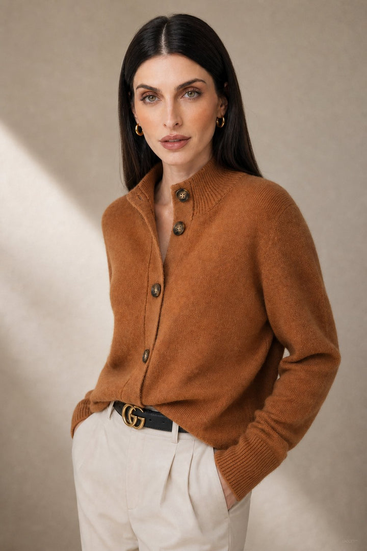 Women's Wool-Blend Button Cardigan, statement buttons - photo 1