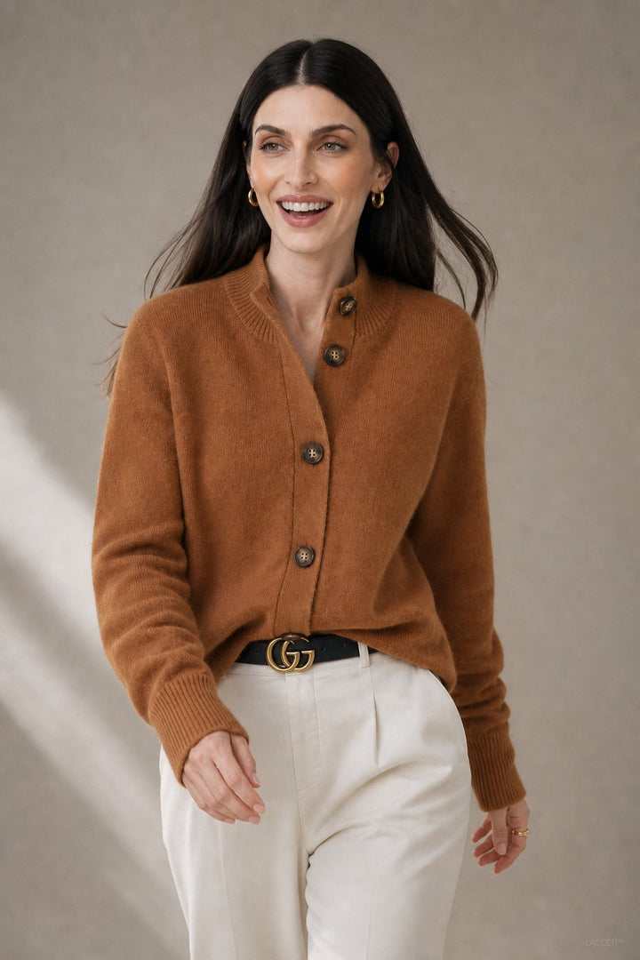 Women's Wool-Blend Button Cardigan, statement buttons - photo 2