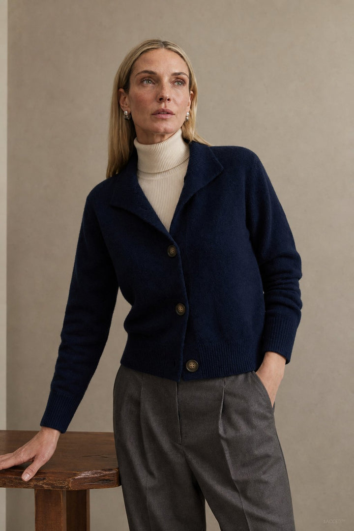Women's Wool-Blend Button Cardigan, statement buttons - photo 4