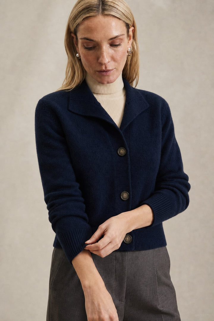 Women's Wool-Blend Button Cardigan, statement buttons - photo 5