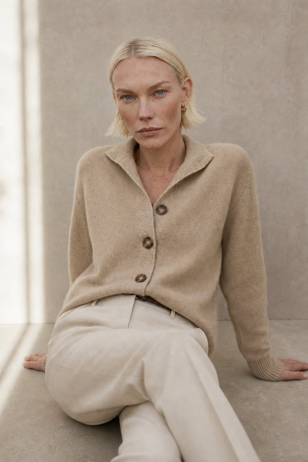Women's Wool-Blend Button Cardigan, statement buttons - photo 6