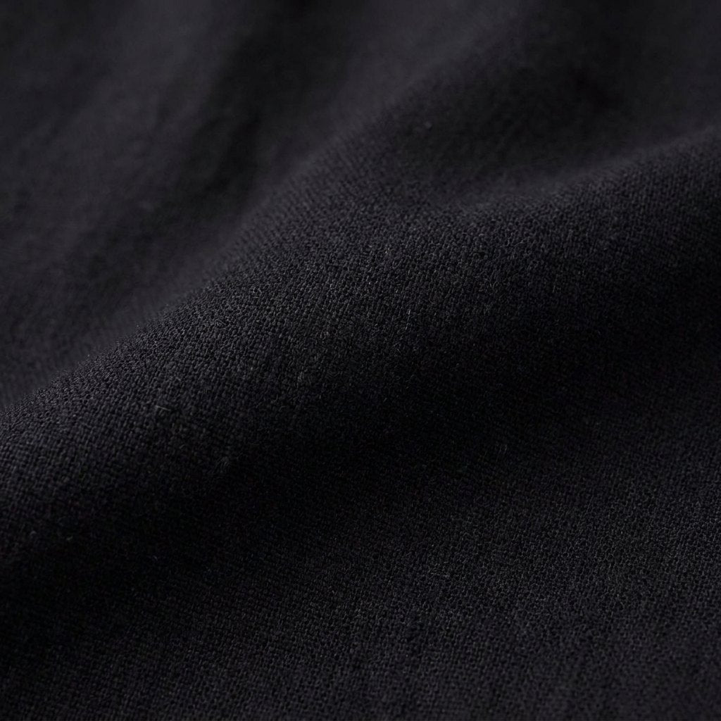 Diora dress fabric detail, black cotton