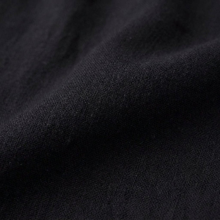 Diora dress fabric detail, black cotton