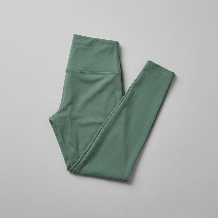 Elysia green leggings product flat lay