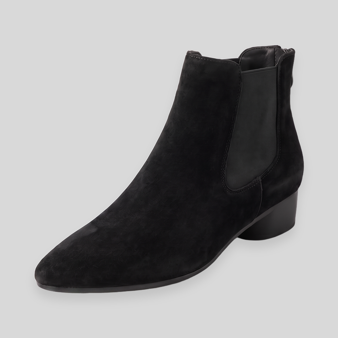 Verona suede-touch ankle boot in black