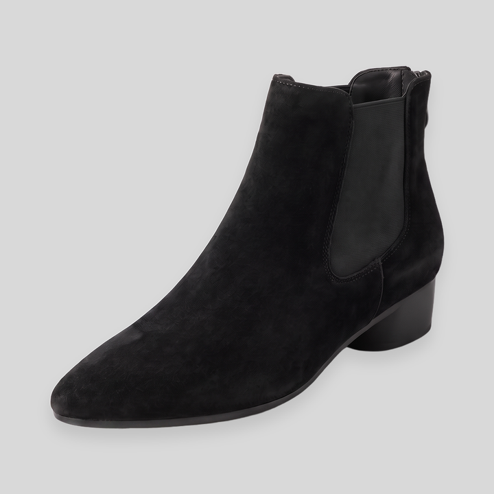 Verona suede-touch ankle boot in black