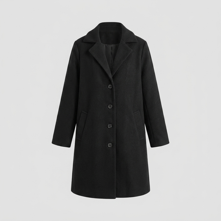 Baylea wool coat black product flat-lay