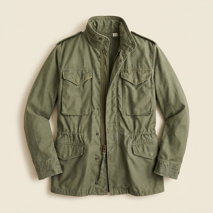 Boston M65 field jacket green product flat-lay