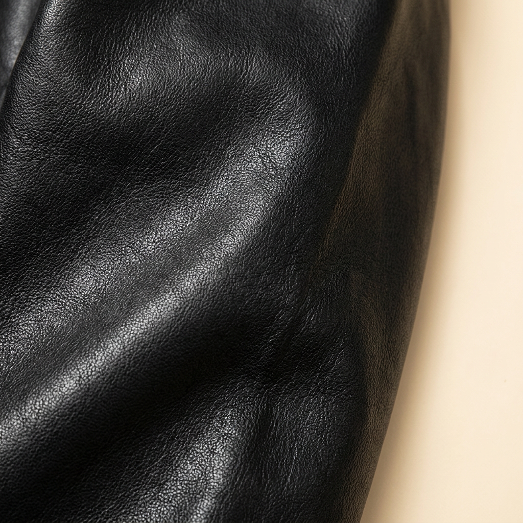 James leather grain fabric close-up