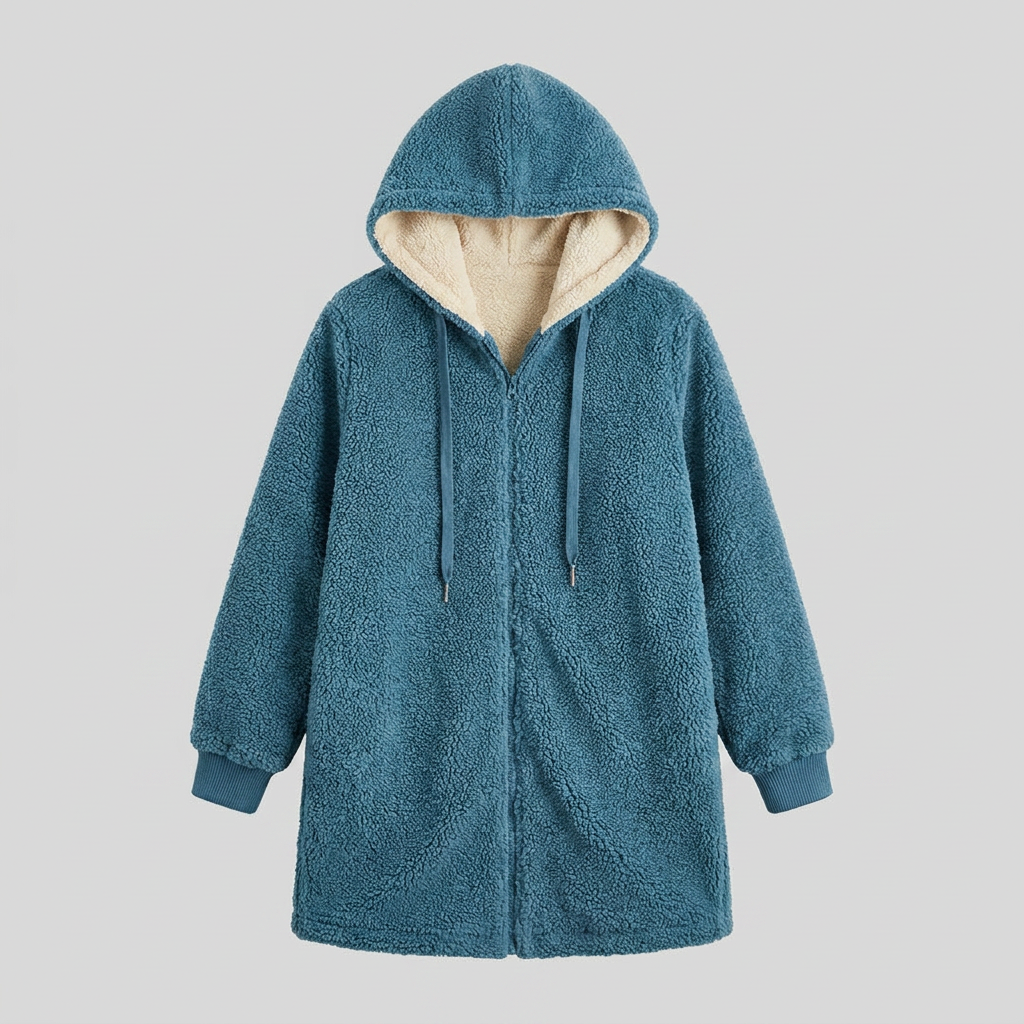 Bridget fleece jacket blue product flat-lay