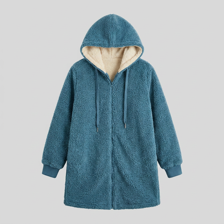 Bridget fleece jacket blue product flat-lay