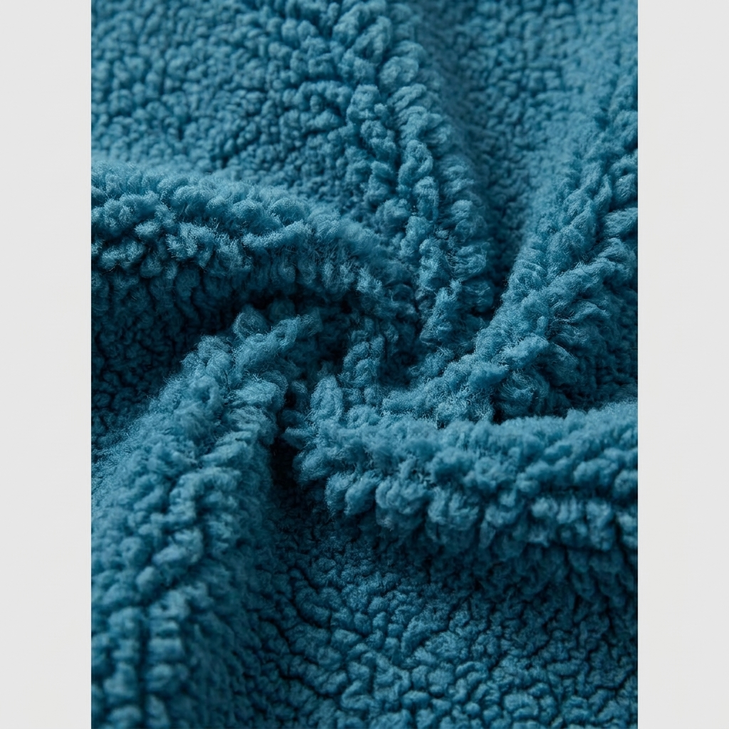 Bridget teddy sherpa fleece fabric close-up