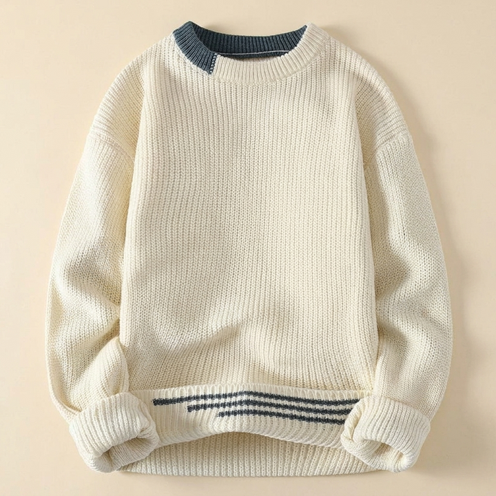 Harrison knit sweater beige product flat-lay