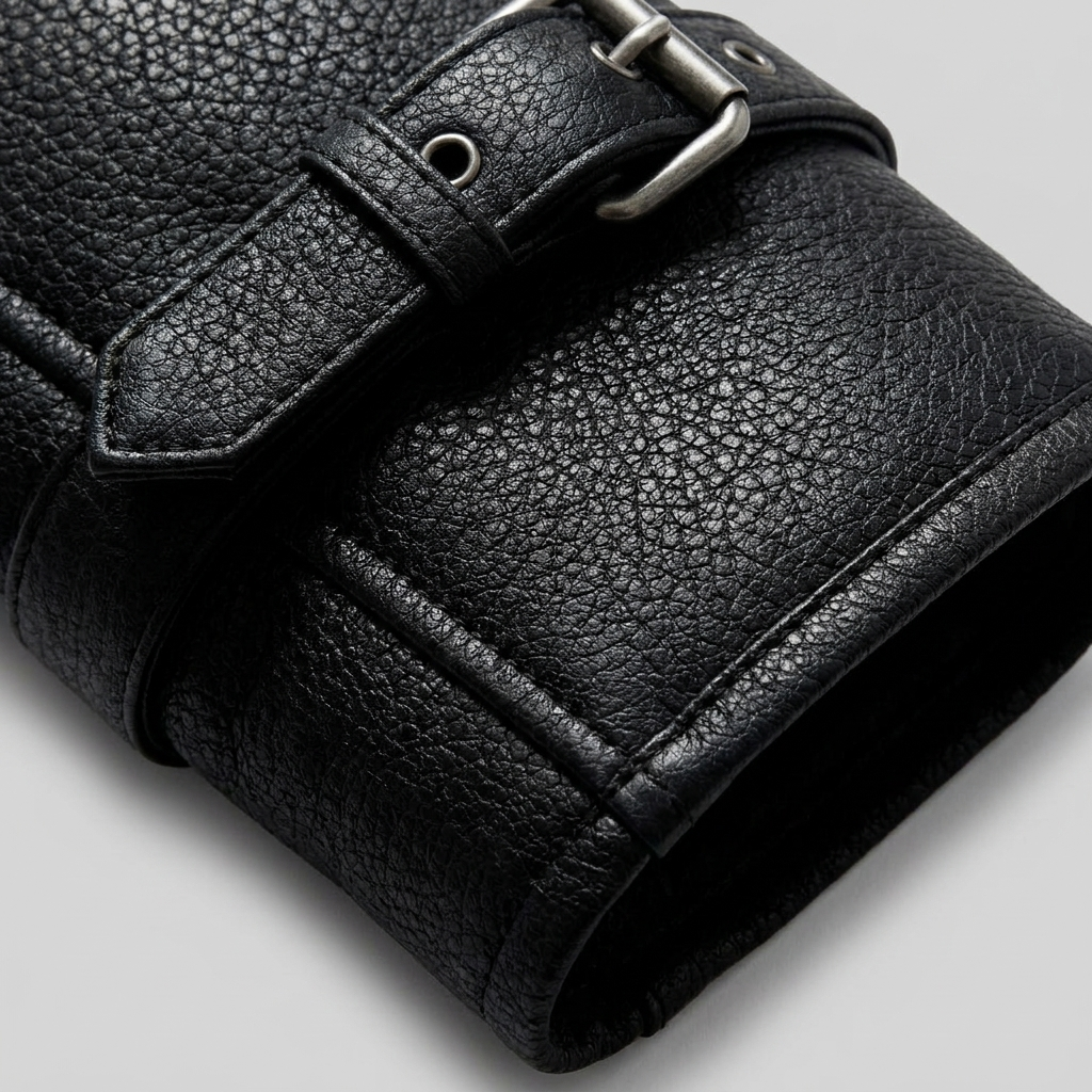 Elysian leather coat fabric