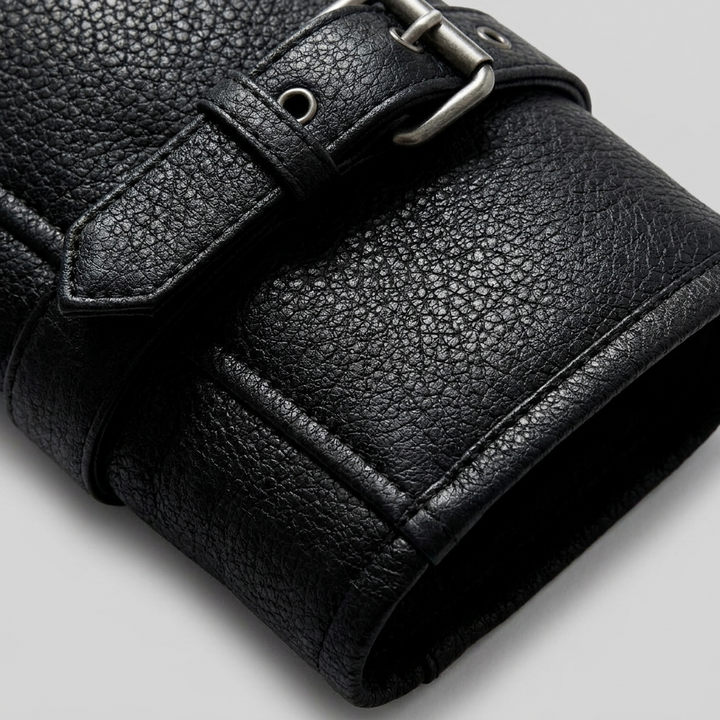 Elysian leather coat fabric