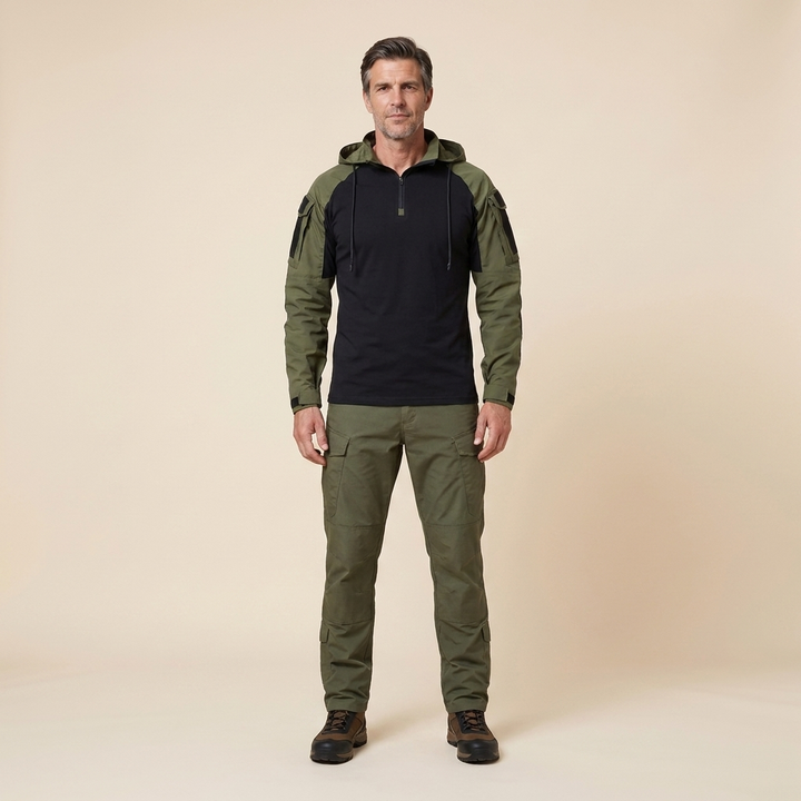Jasper tactical shirt dark green front