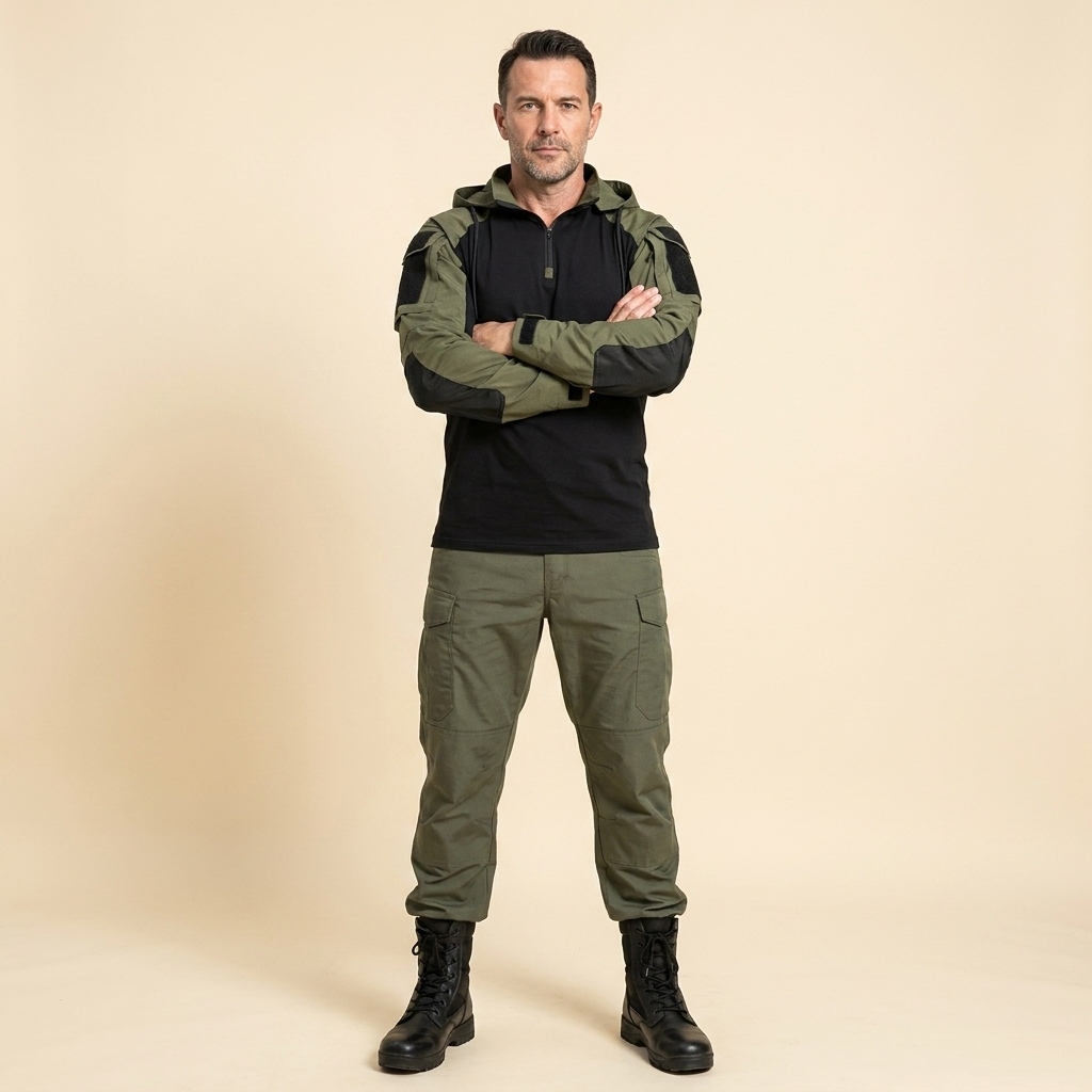 Jasper tactical shirt pose