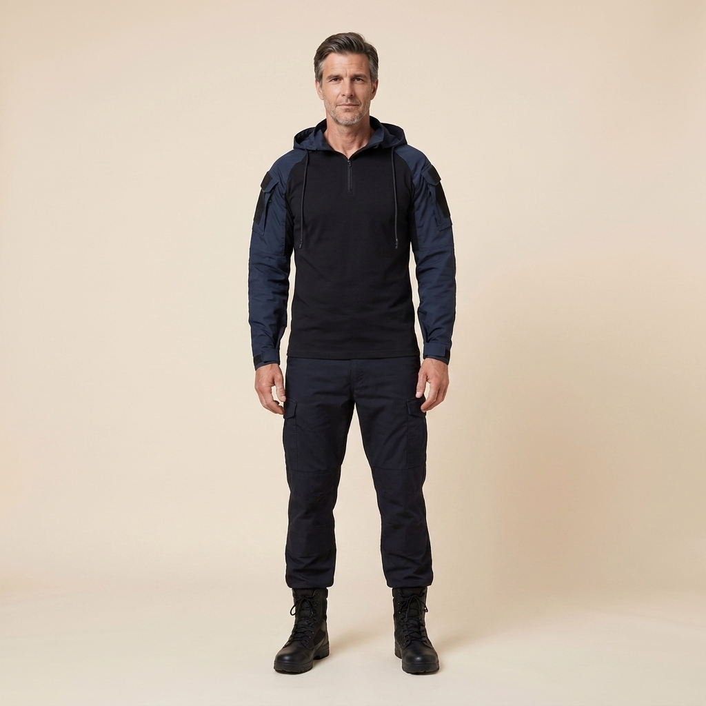 Jasper tactical shirt dark blue front