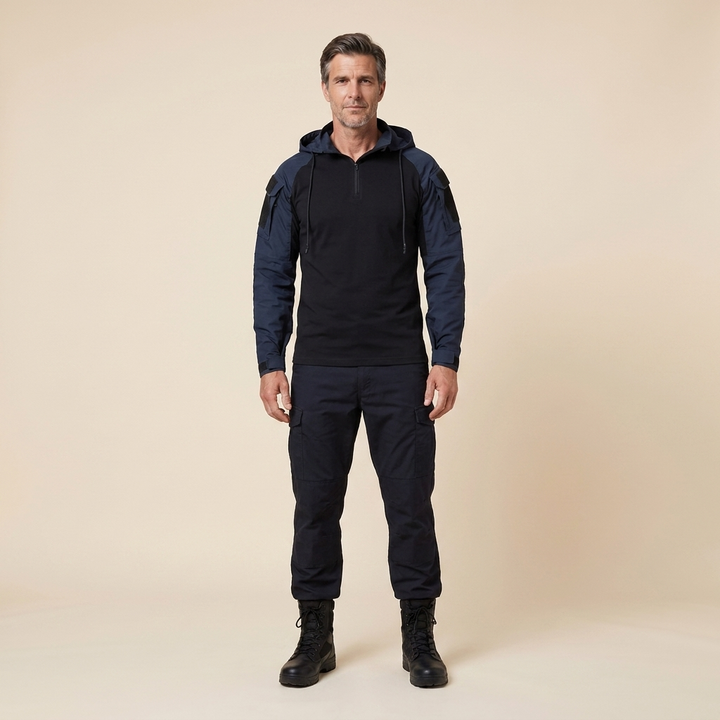 Jasper tactical shirt dark blue front