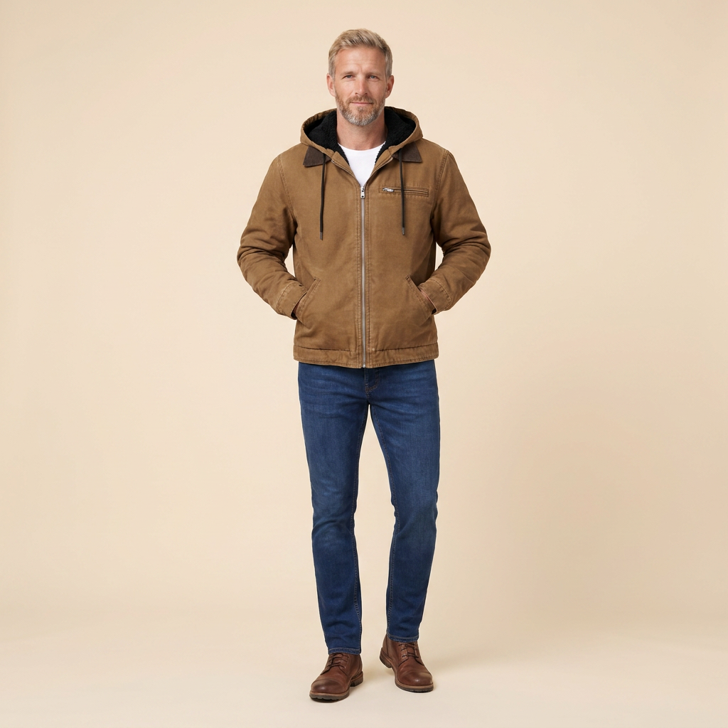 George jacket pose