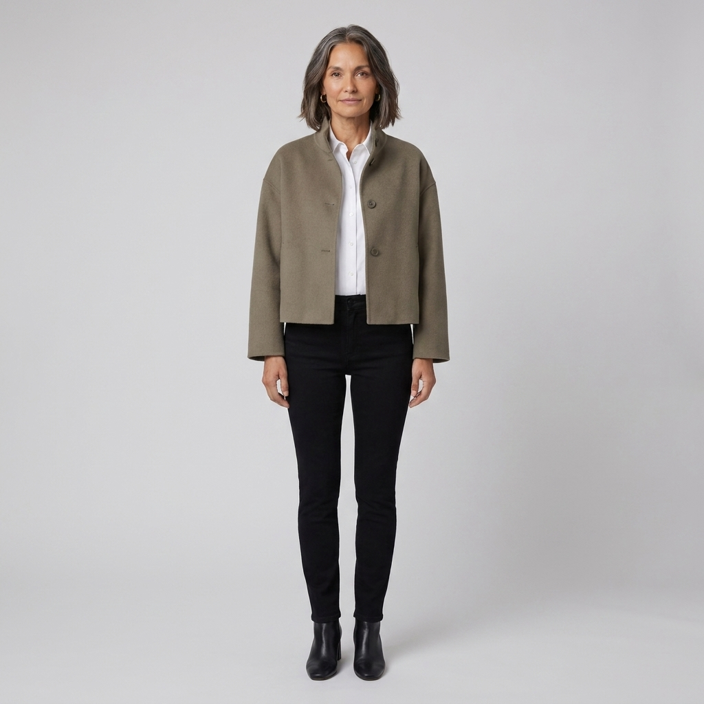 Judith jacket olive green front