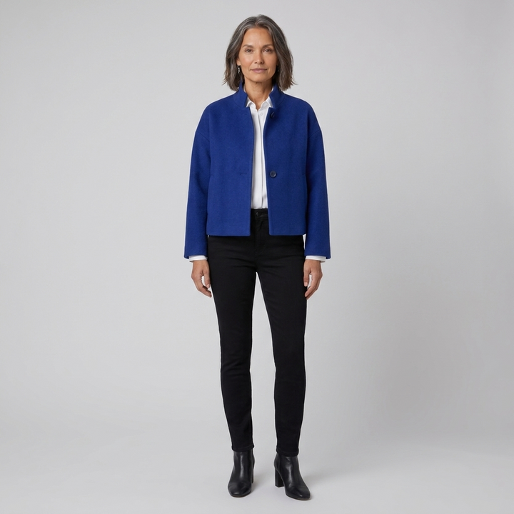 Judith jacket blue front