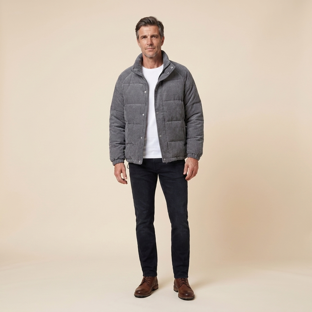 Louis Murphy corduroy jacket gray front