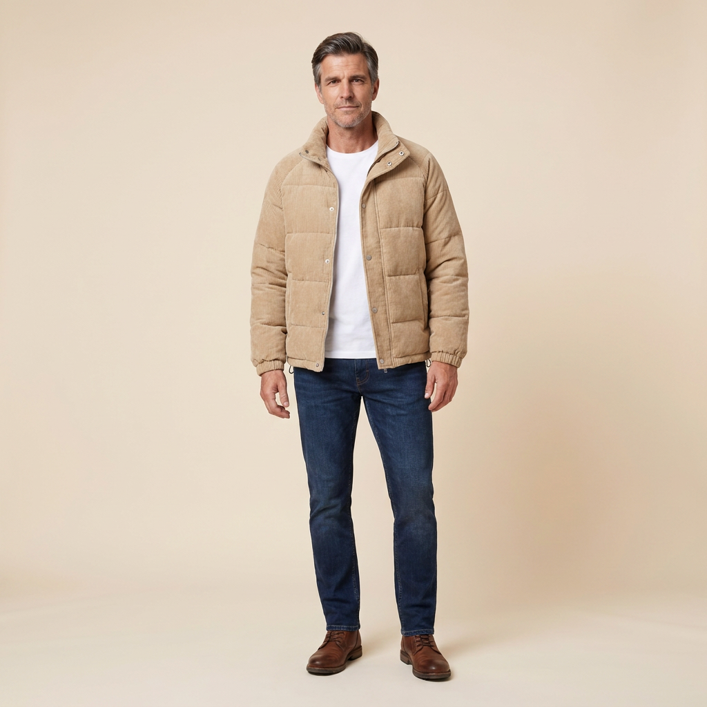 Louis Murphy corduroy jacket beige front