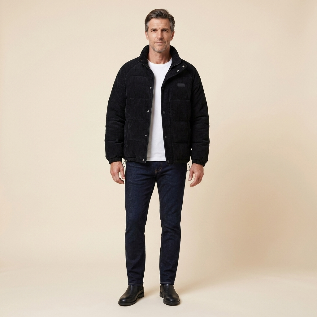 Louis Murphy corduroy jacket black front