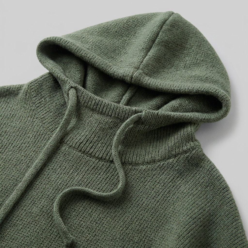 Elvire hooded pullover hood detail