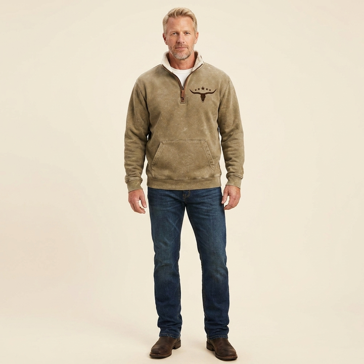 Rodeo half-zip jacket front