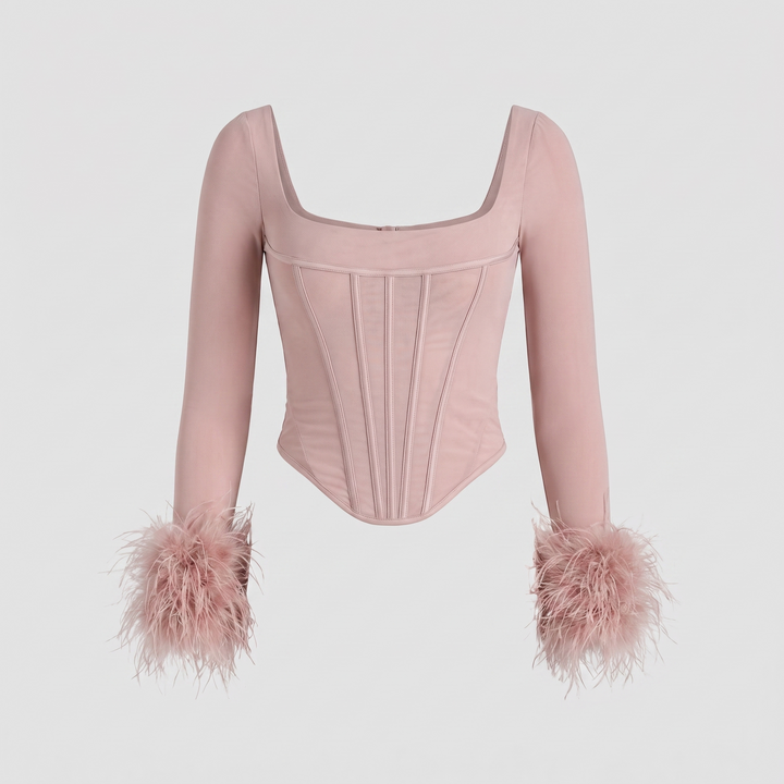 Notte Viva corset top product flat lay