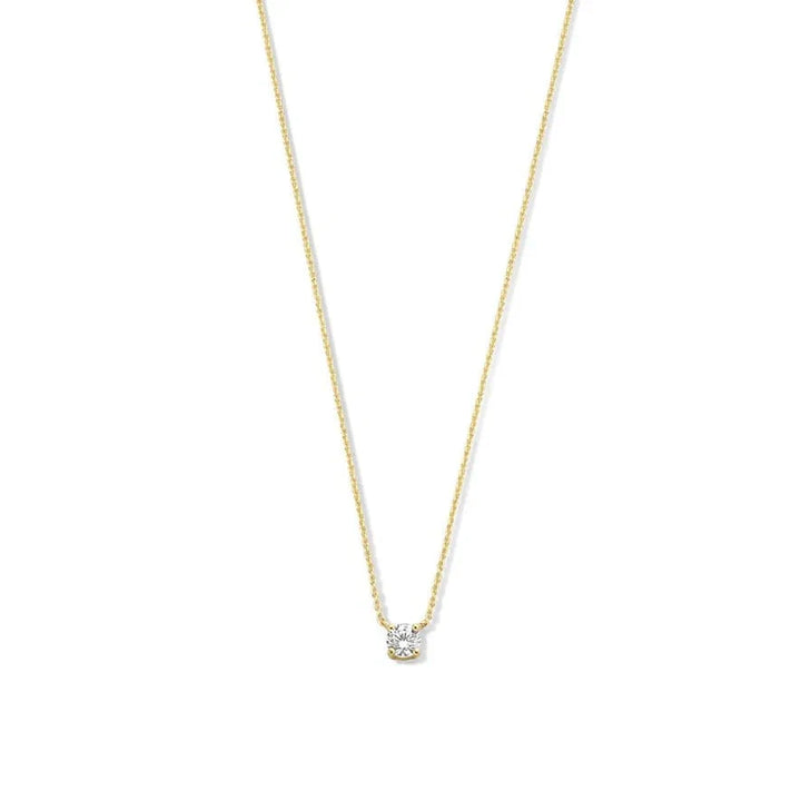 Clea Moissanite Necklace featuring a stunning, sparkling moissanite pendant set in a sleek, elegant design, perfect for adding a touch of timeless - 2