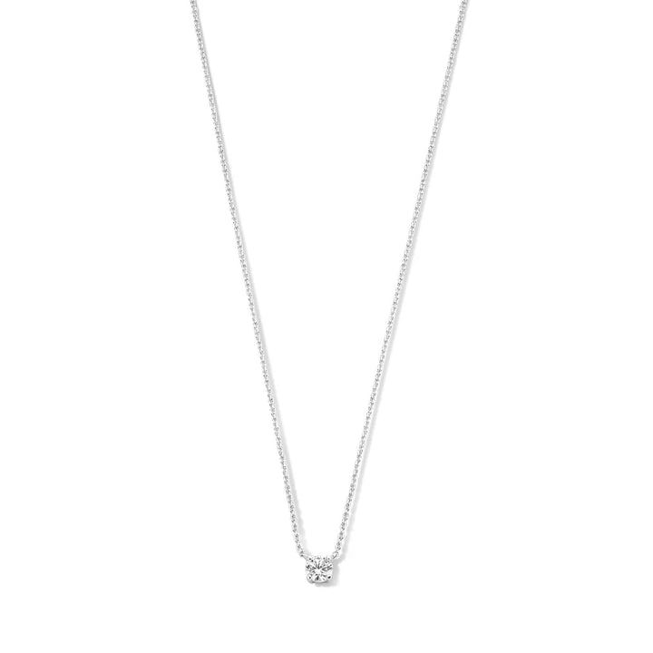 Clea Moissanite Necklace featuring a stunning, sparkling moissanite pendant set in a sleek, elegant design, perfect for adding a touch of timeless - 3
