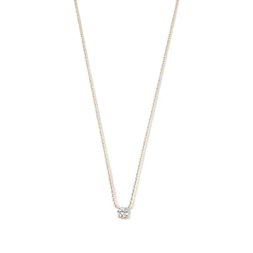 Clea Moissanite Necklace featuring a stunning, sparkling moissanite pendant set in a sleek, elegant design, perfect for adding a touch of timeless - 4