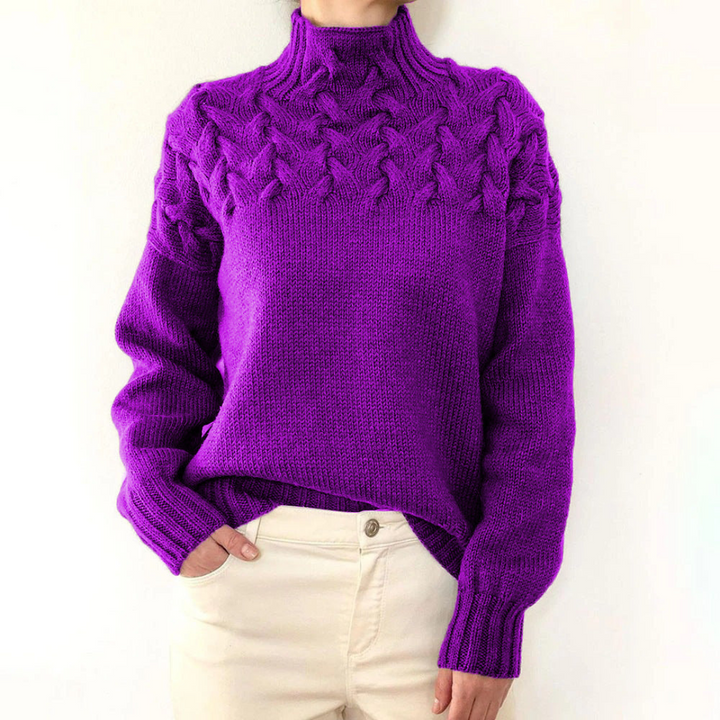 Women's Knit Turtleneck Sweater, 14 Colours, Fitted, Layering Piece
