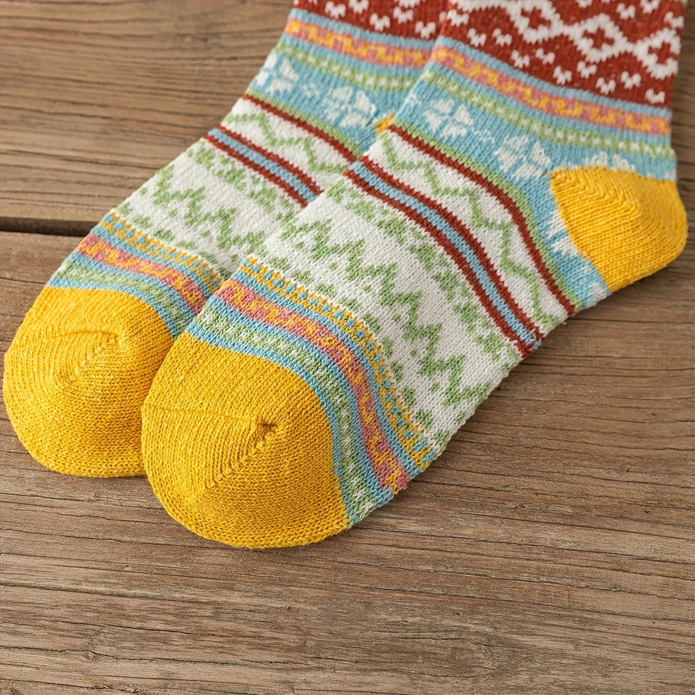 Winter Motif Knit Sock Set