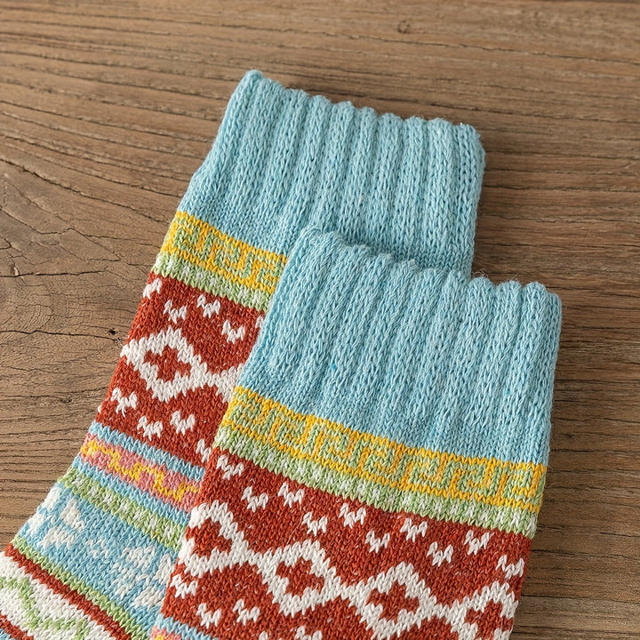 Winter Motif Knit Sock Set