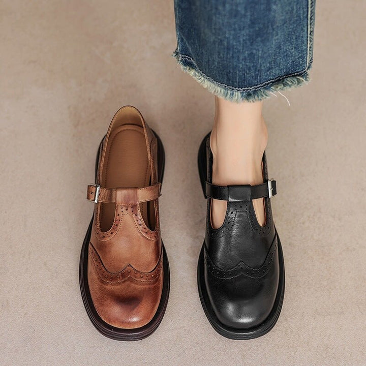 Vera Black Loafers for Women | Premium Cow Leather, Comfortable Fit - 5