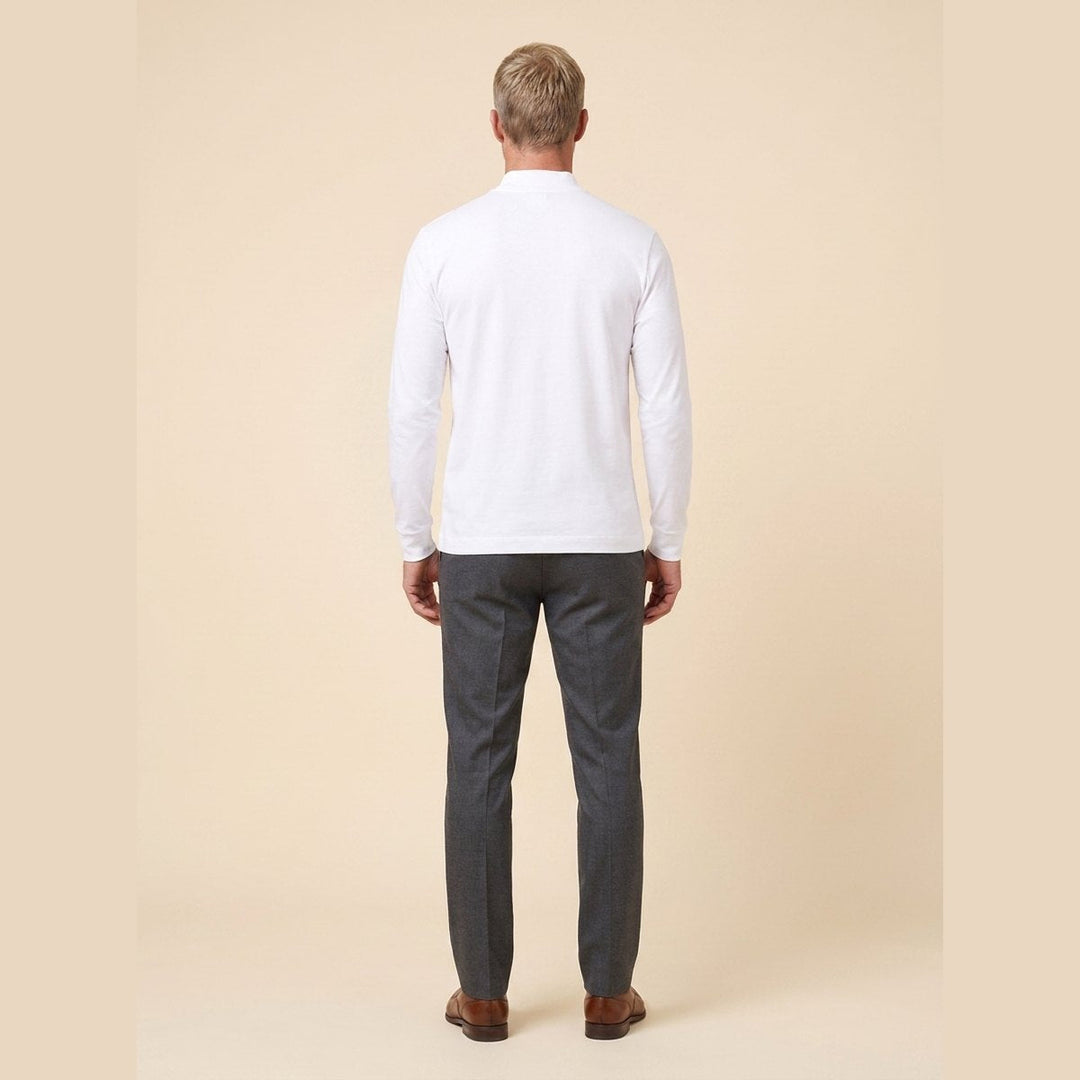 Maverick white long sleeve tee back view
