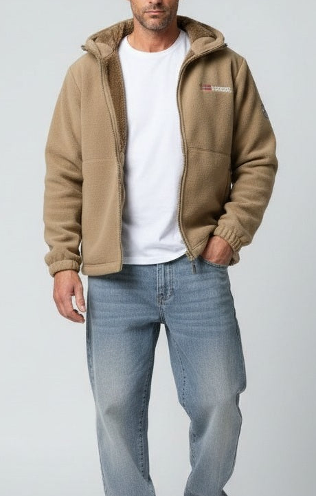 Men's Winter Jacket - Fleece-Lined Windproof Jacket
