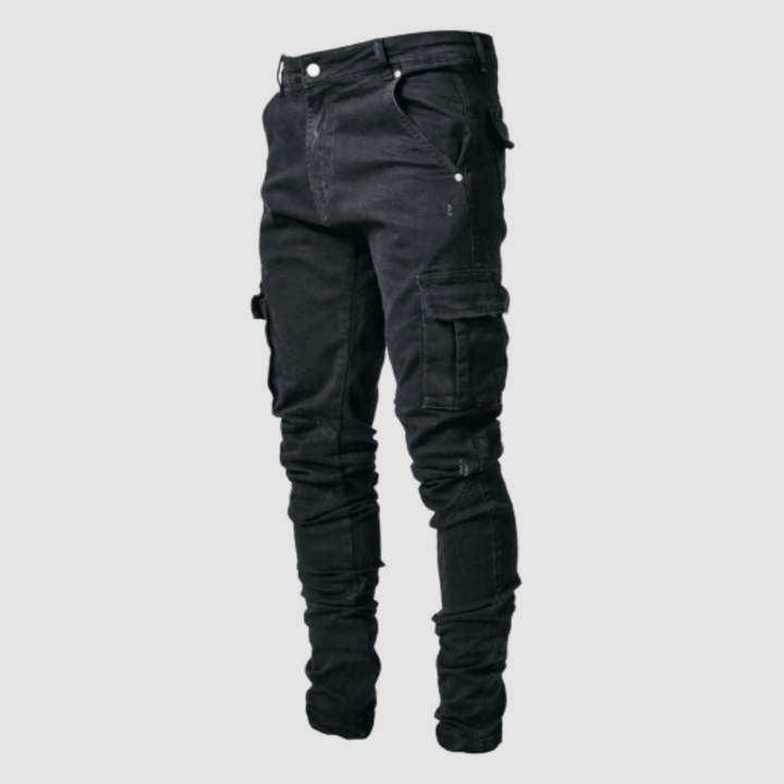 Cezar Cargo Jeans featuring stretch fabric and a classic design, perfect for casual and outdoor wear. - 4