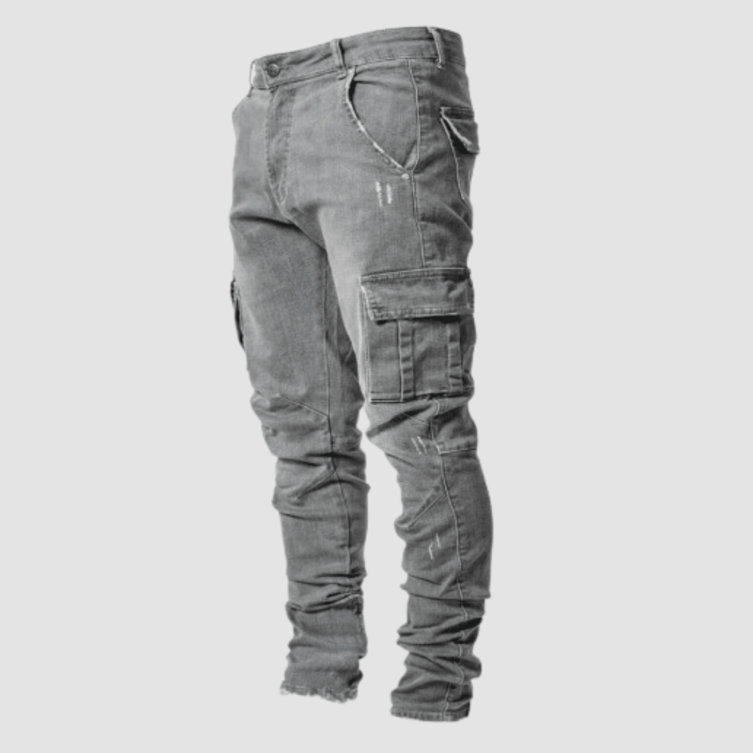 Cezar Cargo Jeans featuring stretch fabric and a classic design, perfect for casual and outdoor wear. - 3