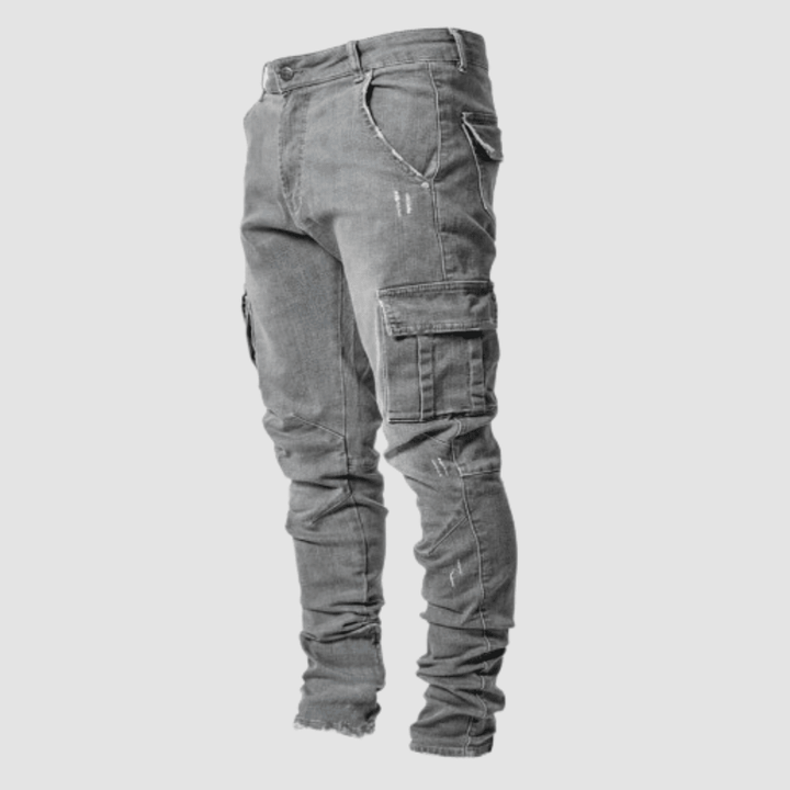 Cezar Cargo Jeans featuring stretch fabric and a classic design, perfect for casual and outdoor wear. - 3