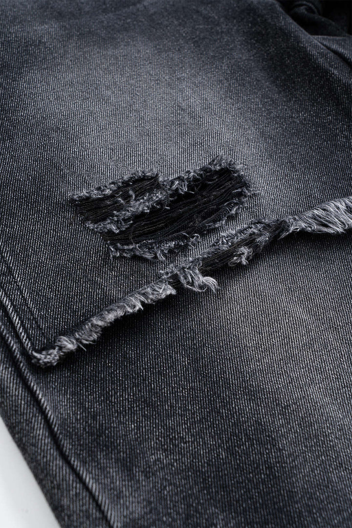 Nina Denim Patchwork Jeans made from a comfortable cotton blend, featuring a stylish patchwork design for a trendy look. - 8
