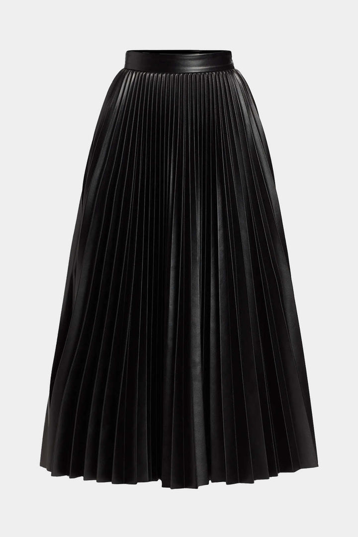 Penny Faux Leather Skirt in a stylish above knee design, perfect for adding a chic touch to any outfit with its comfortable fit and trendy look. - 1