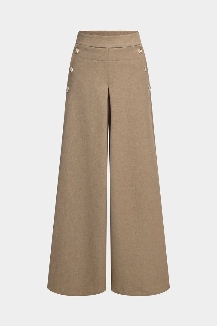 Pien | Wide Leg Ruched Trousers