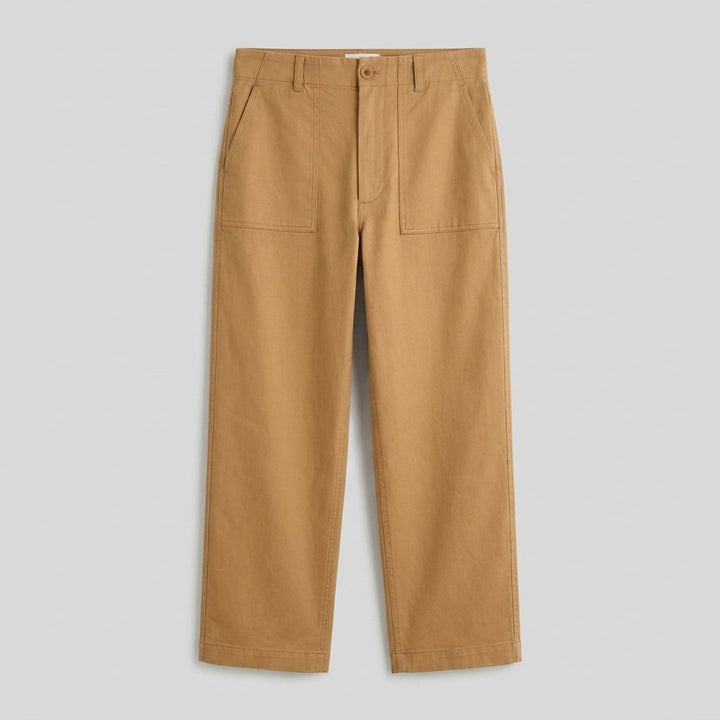 Rylan camel twill trousers, product flat lay